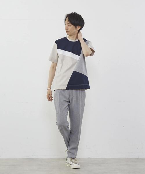 MEN'S MELROSE(メンズメルローズ)の「マーセライズドスムーステクニカルクルーネックTシャツ(Tシャツ/カットソー・メンズ・ホワイト/ベージュ・3/4/2)」の21枚目の写真