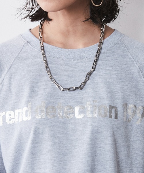 CHIC STYLE(シックスタイル)の「<大きいサイズ>5分袖ラグランスリーブ箔ロゴプリントTシャツ シックスタイル(Tシャツ/カットソー・レディース・オフホワイト/杢グレー・L/5L/4L/3L/LL)」の13枚目の写真