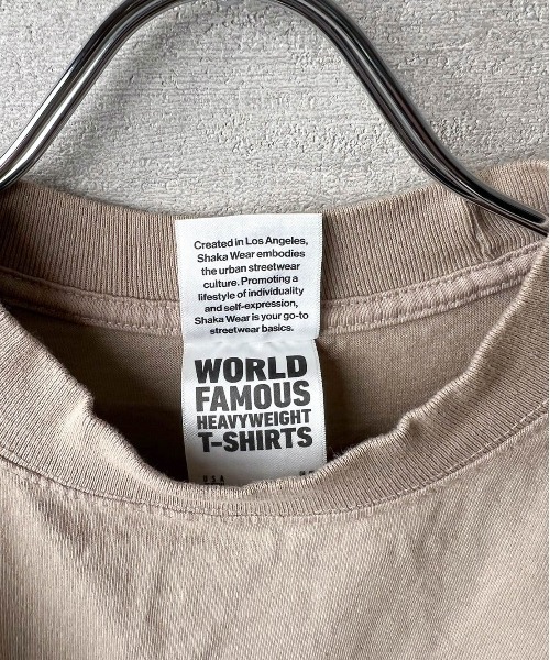 SHAKA WeAR（シャカウェア）の「【SHAKA WEAR】7.5oz Garment Dye Drop Shoulder / 7.5オンス ガーメントダイ ドロップショルダー Tシャツ（Tシャツ/カットソー・メンズ・オートミール/ホワイト/スミクロ/ブラック/クリーム・LARGE/MEDIUM/SMALL）」の22枚目の写真