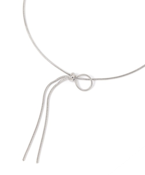 LEPSIM(レプシィム)の「ステンレスリボンネックレス 114076(ネックレス・レディース・シルバー/ゴールド・ONE SIZE)」の8枚目の写真