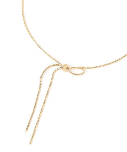 LEPSIM(レプシィム)の「ステンレスリボンネックレス 114076(ネックレス・レディース・シルバー/ゴールド・ONE SIZE)」の3枚目の写真