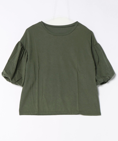 and it_(アンドイット)の「バル-ン5分袖カットソー(Tシャツ/カットソー・レディース・ブラック/カーキ/オフホワイト/モカ/ベージュ・M-L)」の16枚目の写真
