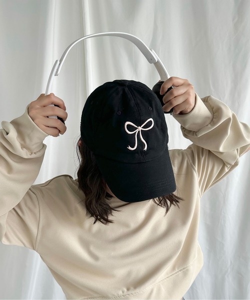 8日限りの出品⚫︎caroline bosmans⚫︎ パープルリボンキャップ L 8日限りの出品⚫︎caroline bosmans⚫︎ パープルリボンキャップ L