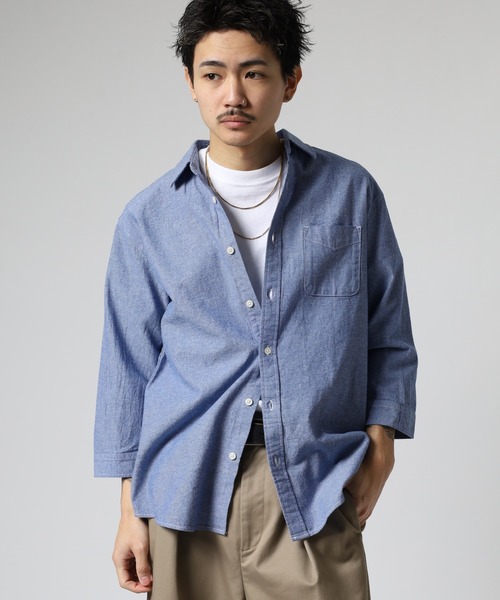 Candy Fantasy（キャンディーファンタジー）の「パナマレギュラーカラー七分袖シャツ（シャツ/ブラウス・メンズ・ピンク/ホワイト系その他/ミント/ネイビー/ブルー系その他/カーキ/ブルー/ホワイト/ブラック/ブルー系その他2・M/L/LL）」の9枚目の写真