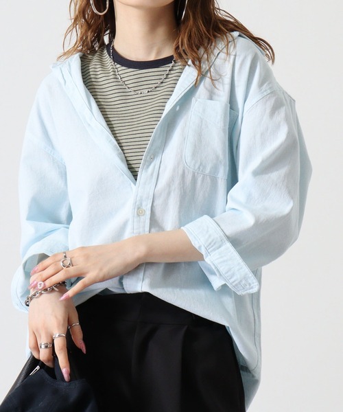 Candy Fantasy（キャンディーファンタジー）の「パナマレギュラーカラー七分袖シャツ（シャツ/ブラウス・メンズ・ピンク/ホワイト系その他/ミント/ネイビー/ブルー系その他/カーキ/ブルー/ホワイト/ブラック/ブルー系その他2・M/L/LL）」の6枚目の写真