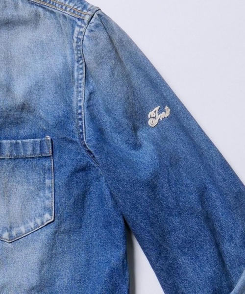 TMT(ティーエムティー)の「10oz DENIM SHIRTS(GRUNGE)(シャツ/ブラウス・メンズ・ライトインディゴブルー・X-LARGE/LARGE/MEDIUM/SMALL)」の4枚目の写真