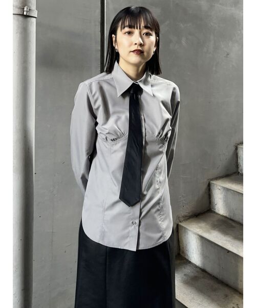 MURUA（ムルーア）の「ブラディテールシャツ（シャツ/ブラウス・レディース・グレー/ホワイト・FREE）」の20枚目の写真