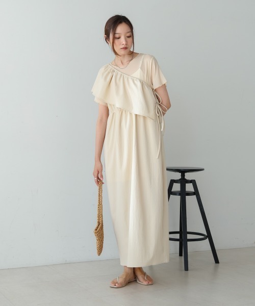 Bab(バブ)の「【S・Mサイズ展開あり】マルチWAYビスチェセットワンピース(ワンピース・レディース・ホワイト系その他/グレー・M/S)」の4枚目の写真