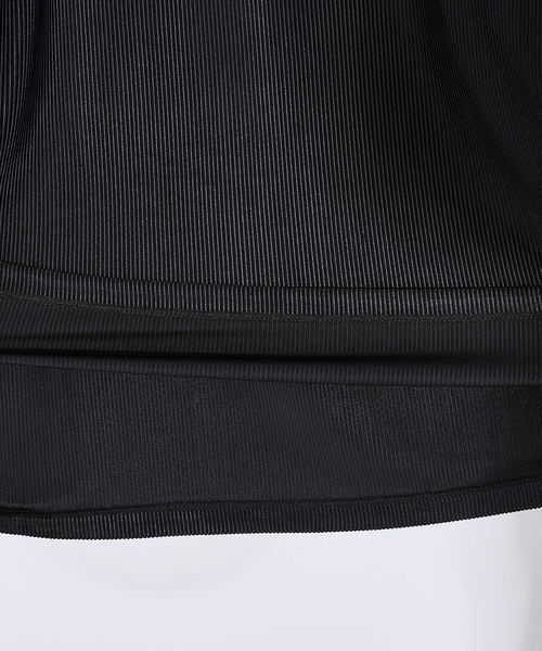 AH ABAHOUSE（エーエイチアバハウス）の「ストライプ ジャガード 半袖 Tシャツ（Tシャツ/カットソー・メンズ・ホワイト/ブラック/ラベンダー/グレー・48/46）」の10枚目の写真