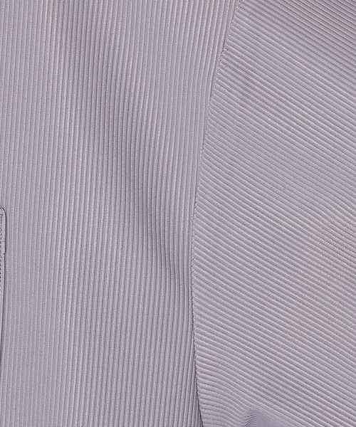 AH ABAHOUSE（エーエイチアバハウス）の「ストライプ ジャガード 半袖 Tシャツ（Tシャツ/カットソー・メンズ・ホワイト/ブラック/ラベンダー/グレー・48/46）」の14枚目の写真