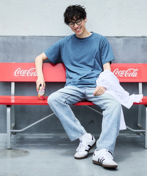 coca（coca）（コカ）の「テールカットTシャツ シワになりにくい イージーケア（Tシャツ/カットソー・メンズ・グレイッシュベージュ/チャコール/ブルー/ブラウン/ブラック/ホワイト/ネイビー/ライトグレー・M/L/XL）」の16枚目の写真