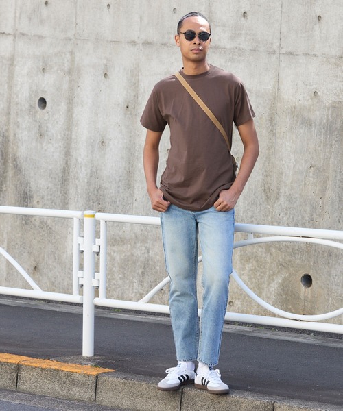 coca（coca）（コカ）の「テールカットTシャツ シワになりにくい イージーケア（Tシャツ/カットソー・メンズ・グレイッシュベージュ/チャコール/ブルー/ブラウン/ブラック/ホワイト/ネイビー/ライトグレー・M/L/XL）」の9枚目の写真