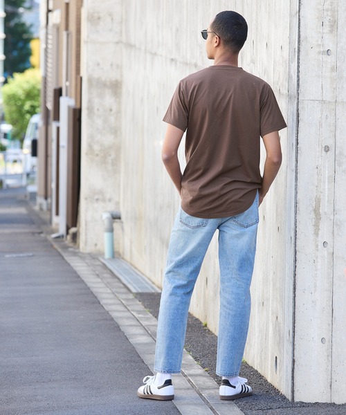 coca（coca）（コカ）の「テールカットTシャツ シワになりにくい イージーケア（Tシャツ/カットソー・メンズ・グレイッシュベージュ/チャコール/ブルー/ブラウン/ブラック/ホワイト/ネイビー/ライトグレー・M/L/XL）」の12枚目の写真