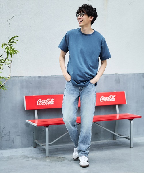 coca（coca）（コカ）の「テールカットTシャツ シワになりにくい イージーケア（Tシャツ/カットソー・メンズ・グレイッシュベージュ/チャコール/ブルー/ブラウン/ブラック/ホワイト/ネイビー/ライトグレー・M/L/XL）」の13枚目の写真