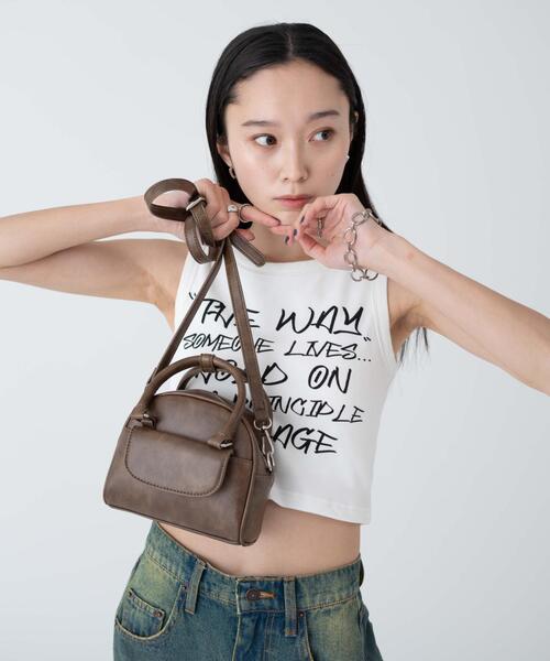 WEGO(ウィゴー)の「WEGO/ミニボストンショルダー(ショルダーバッグ・レディース・ブラック/シルバー/ブラウン/レッド/その他1・FREE)」の18枚目の写真