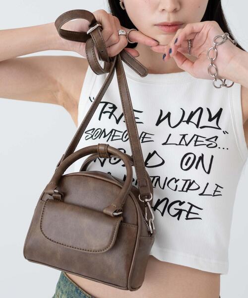 WEGO(ウィゴー)の「WEGO/ミニボストンショルダー(ショルダーバッグ・レディース・ブラック/シルバー/ブラウン/レッド/その他1・FREE)」の15枚目の写真