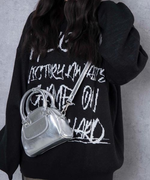 WEGO(ウィゴー)の「WEGO/ミニボストンショルダー(ショルダーバッグ・レディース・ブラック/シルバー/ブラウン/レッド/その他1・FREE)」の10枚目の写真