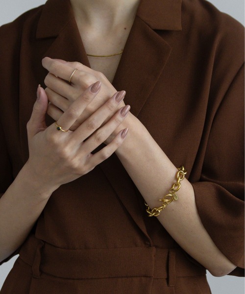 abaskdesign（アバスクデザイン）の「金属アレルギー対応 オリジナルチャーム付きステンレスチェーンブレスレット /チャームブレスレット（ブレスレット・レディース・シルバー/ゴールド・FREE）」の12枚目の写真