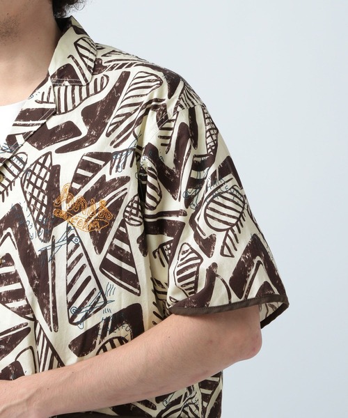 BAYFLOW(ベイフロー)の「【HAIR CALIFORNIA】柄シャツ(シャツ/ブラウス・メンズ・ブラック/ナチュラル・MEDIUM/LARGE)」の4枚目の写真