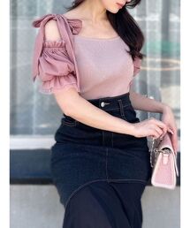 RESEXXY | ボリュームリボンニットトップス(ニット/セーター)