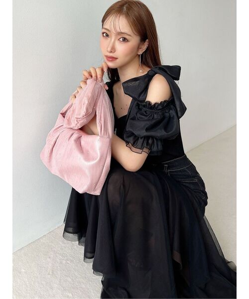 RESEXXY（リゼクシー）の「ボリュームリボンニットトップス（ニット/セーター・レディース・その他1/ピンク/ブラック・FREE）」の18枚目の写真