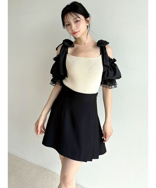 RESEXXY（リゼクシー）の「ボリュームリボンニットトップス（ニット/セーター・レディース・その他1/ピンク/ブラック・FREE）」の11枚目の写真