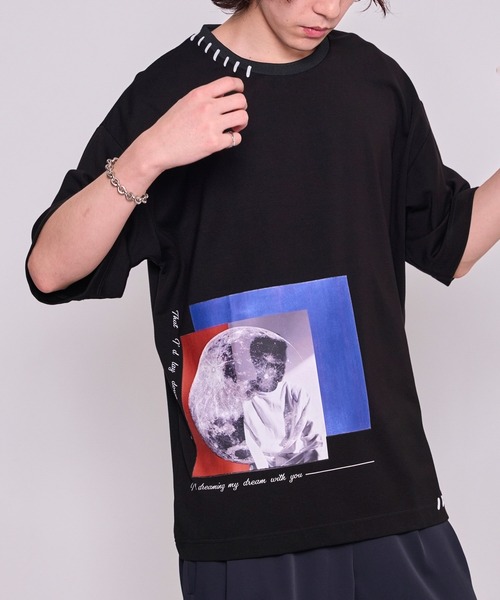 早割クーポン！ セール】ハンドステッチグラフィックTシャツ（Tシャツ トップス