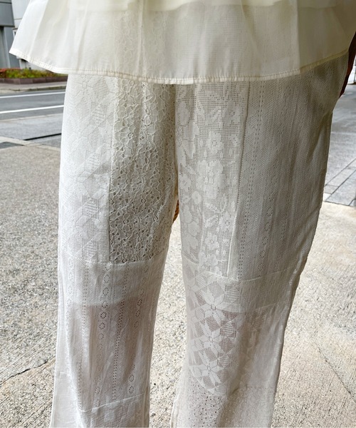 StyleSea（スタイルシー）の「コットンレースパッチワークパンツ（その他パンツ・レディース・ブラック/アイボリー・FREE）」の12枚目の写真