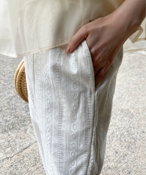 StyleSea（スタイルシー）の「コットンレースパッチワークパンツ（その他パンツ・レディース・ブラック/アイボリー・FREE）」の13枚目の写真