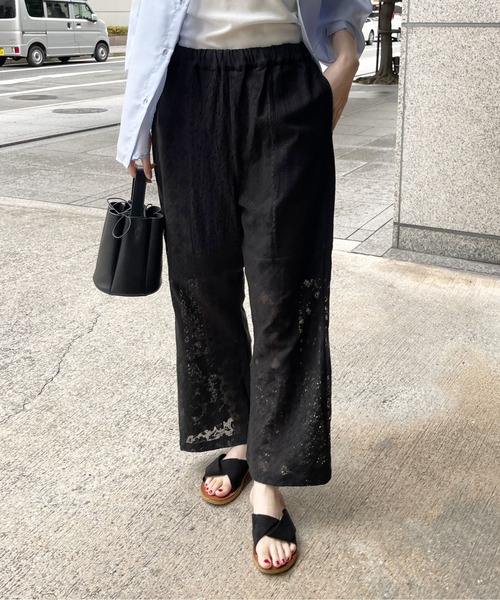 StyleSea（スタイルシー）の「コットンレースパッチワークパンツ（その他パンツ・レディース・ブラック/アイボリー・FREE）」の17枚目の写真