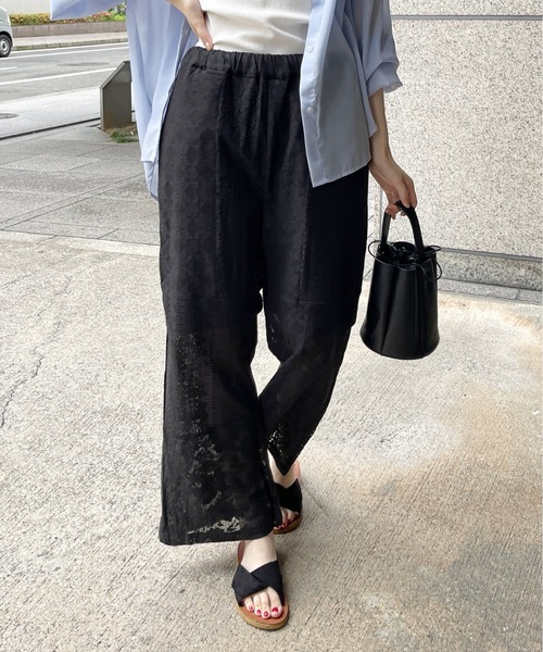 StyleSea（スタイルシー）の「コットンレースパッチワークパンツ（その他パンツ・レディース・ブラック/アイボリー・FREE）」の20枚目の写真