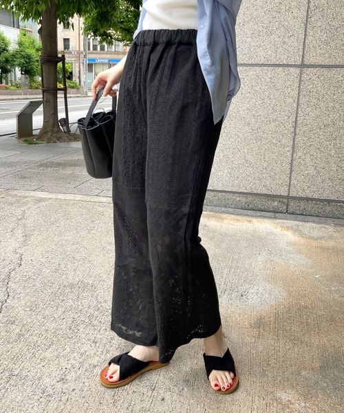 StyleSea（スタイルシー）の「コットンレースパッチワークパンツ（その他パンツ・レディース・ブラック/アイボリー・FREE）」の22枚目の写真