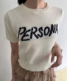 PERSONAロゴショートニット