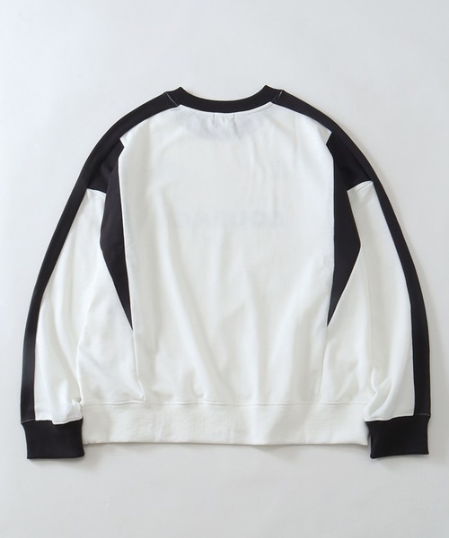 Dickies(ディッキーズ)の「【GENUINE DICKIES/ジェニュインディッキーズ】配色 スポーティー ロゴプリント スウェット トレーナー(スウェット・レディース・ブラック/ネイビー/オフホワイト・L/M)」の14枚目の写真