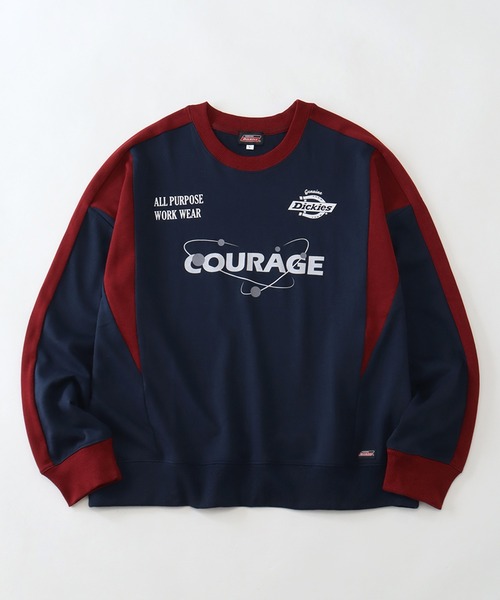 Dickies(ディッキーズ)の「【GENUINE DICKIES/ジェニュインディッキーズ】配色 スポーティー ロゴプリント スウェット トレーナー(スウェット・レディース・ブラック/ネイビー/オフホワイト・L/M)」の15枚目の写真