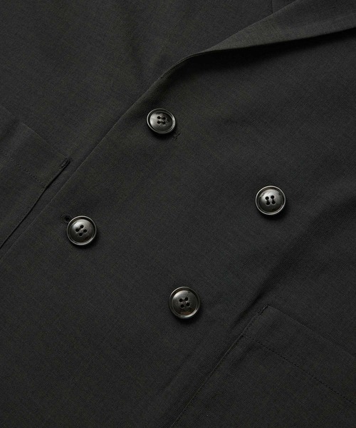 ROPE' PICNIC（ロペピクニック）の「セットアップ対応/麻調シアーダブルテーラードジャケット/冷感・UVカット（テーラードジャケット・レディース・チャコールグレー/ブルー系その他4/ベージュ/ダークブラウン・38）」の16枚目の写真