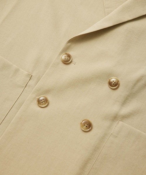 ROPE' PICNIC（ロペピクニック）の「セットアップ対応/麻調シアーダブルテーラードジャケット/冷感・UVカット（テーラードジャケット・レディース・チャコールグレー/ブルー系その他4/ベージュ/ダークブラウン・38）」の7枚目の写真