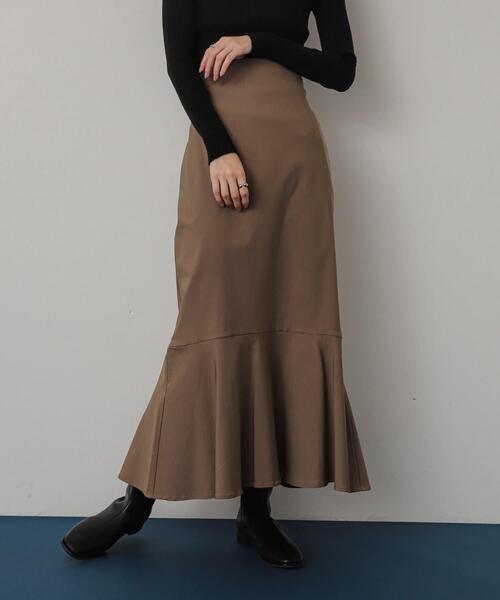 SENSE OF PLACE by URBAN RESEARCH（センスオブプレイスバイアーバンリサーチ）の「ストレッチハイウエストマーメイドスカート（スカート・レディース・モカ/ライトベージュ/ブラック・LARGE/MEDIUM/X-SMALL/SMALL/TALL）」の2枚目の写真