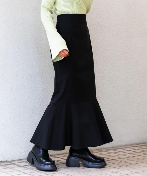 SENSE OF PLACE by URBAN RESEARCH（センスオブプレイスバイアーバンリサーチ）の「ストレッチハイウエストマーメイドスカート（スカート・レディース・モカ/ライトベージュ/ブラック・LARGE/MEDIUM/X-SMALL/SMALL/TALL）」の4枚目の写真