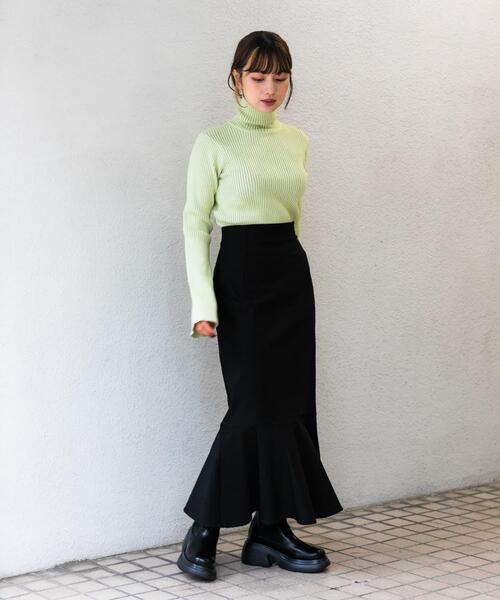 SENSE OF PLACE by URBAN RESEARCH（センスオブプレイスバイアーバンリサーチ）の「ストレッチハイウエストマーメイドスカート（スカート・レディース・モカ/ライトベージュ/ブラック・LARGE/MEDIUM/X-SMALL/SMALL/TALL）」の5枚目の写真