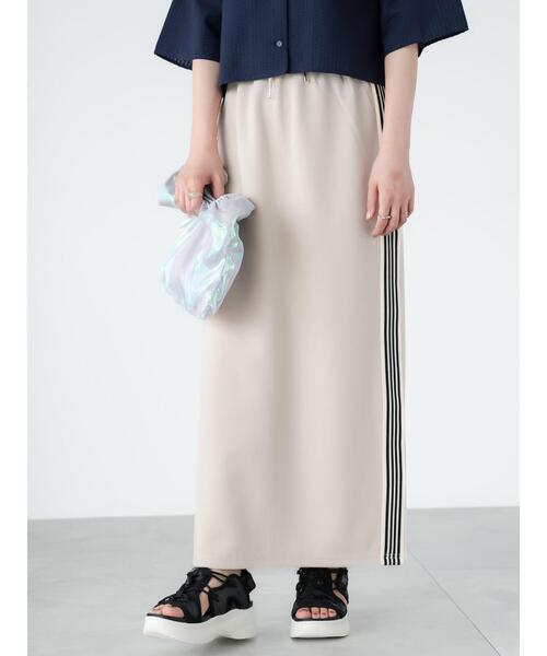 Lugnoncure（ルノンキュール）の「サイドラインナロースカート（スカート・レディース・ブラック/ベージュ/グレー・F）」の7枚目の写真