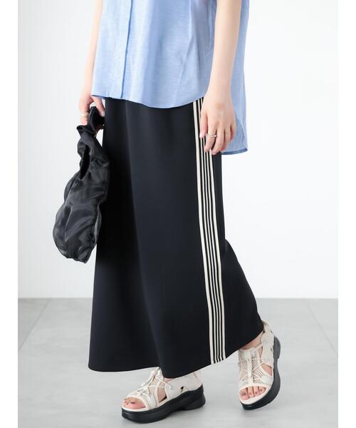 Lugnoncure（ルノンキュール）の「サイドラインナロースカート（スカート・レディース・ブラック/ベージュ/グレー・F）」の13枚目の写真