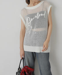 FREE'S MART | ◆メッシュロゴニットベスト(ニット/セーター)