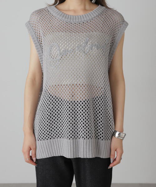 FREE'S MART(フリーズマート)の「◆メッシュロゴニットベスト(ニット/セーター・レディース・ホワイト/グレー/ブラック・FREE)」の21枚目の写真