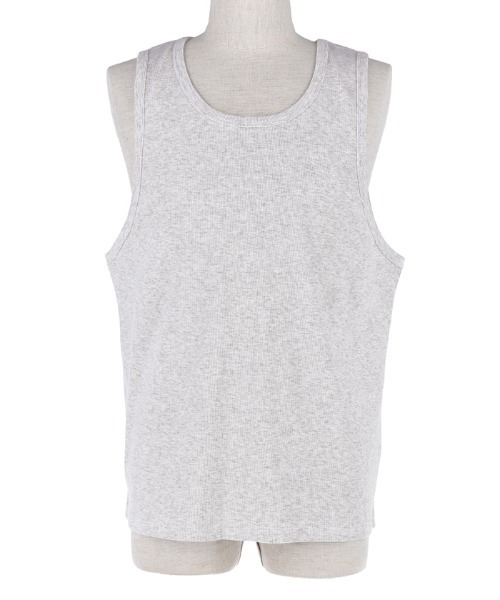 coca（coca）（コカ）の「メンズ リブタンクトップ（タンクトップ・メンズ・ライトグレー/ホワイト/ネイビー/ブラック・S/L/M）」の14枚目の写真