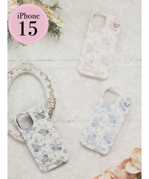 Maison de FLEUR（メゾンドフルール）の「トワルドジュイ柄プリントアイフォン15ケース（スマホケース/カバー・レディース・ピンクベージュ/ブラック/ブルー系その他7・FREE）」の11枚目の写真