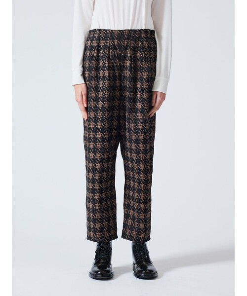 【セール】mizuiro ind 千鳥プリントイージーパンツ（その他パンツ）｜mizuiroind（ミズイロインド）