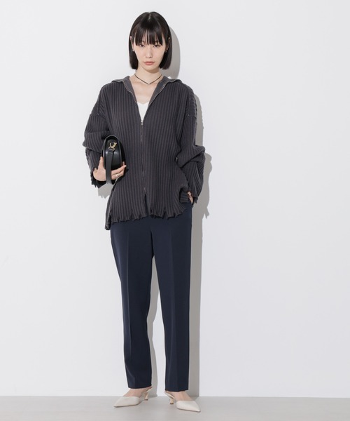 Apo(s)ture(アポスチャー)の「OLIVIA-002/ストレッチツイルスリムテーパードパンツ(スラックス・レディース・グレー/ベージュ/ネイビー/グリーン・XL/XS/S/M/L)」の8枚目の写真