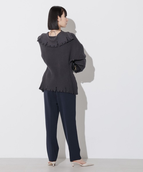 Apo(s)ture(アポスチャー)の「OLIVIA-002/ストレッチツイルスリムテーパードパンツ(スラックス・レディース・グレー/ベージュ/ネイビー/グリーン・XL/XS/S/M/L)」の11枚目の写真