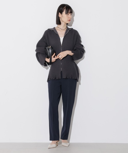 Apo(s)ture(アポスチャー)の「OLIVIA-002/ストレッチツイルスリムテーパードパンツ(スラックス・レディース・グレー/ベージュ/ネイビー/グリーン・XL/XS/S/M/L)」の12枚目の写真